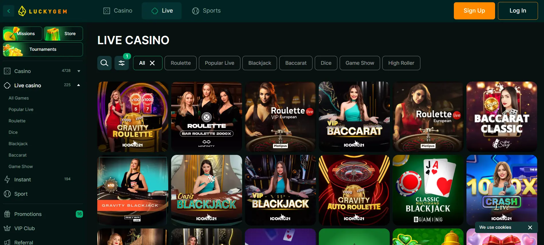 Luckygem Casino Live-Stream